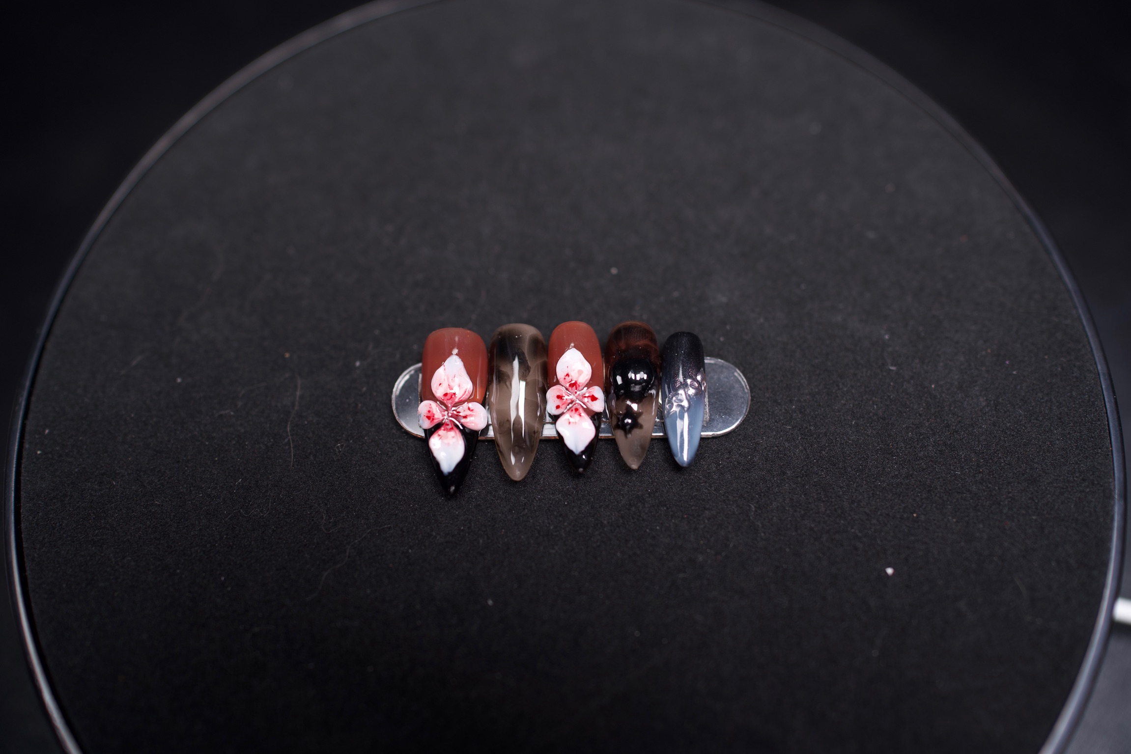 Peach Éclair press-on nail set